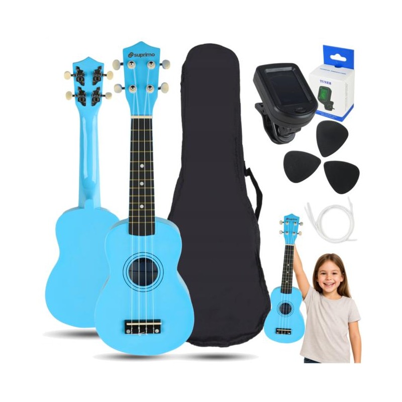 SUPRIMO UK21 SET LB ukulele sopranowe 21"" niebiesk